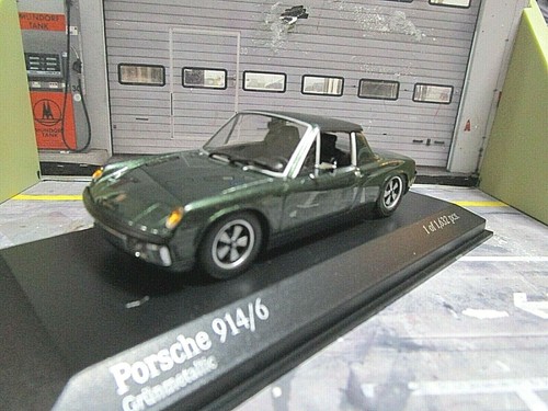 VW PORSCHE 914 /6 914/6 Sportwagen 1970 dark green grün met Minichamps  1:43  - Bild 1 von 6