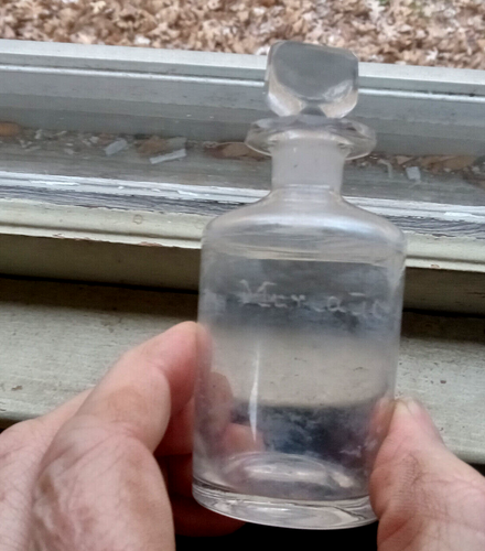 1840 BOTELLA DE ÁCIDO TAPÓN BOTICARIO PONTILADO TEMPRANO GRABADO MURIÁTICO 8 LADOS LABIO - Imagen 2 de 12