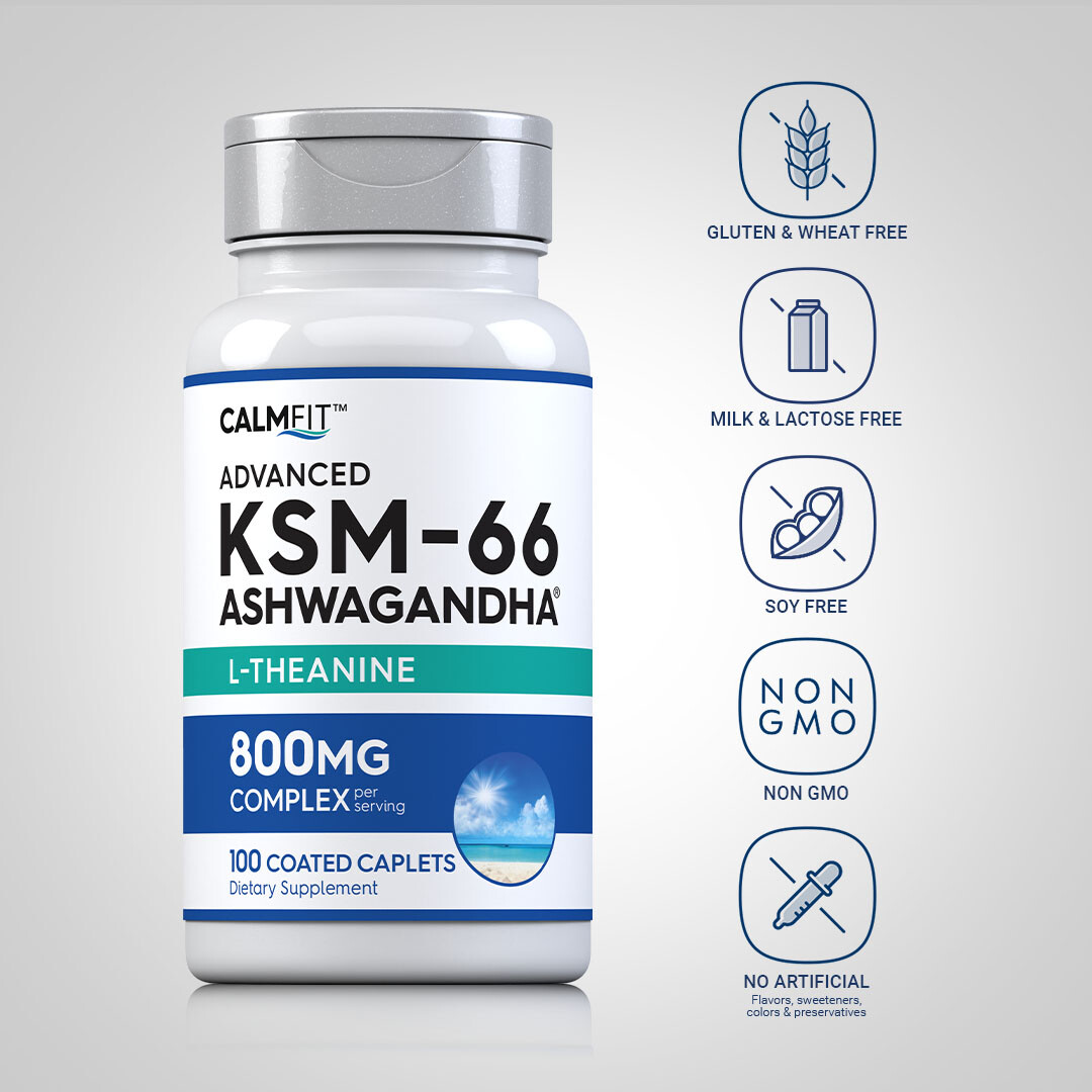 KSM-66 Ashwagandha Root Extract | 800mg | 100 Caplets