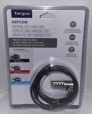 Targus Defcon Universal 3-in-1 Cable lock Laptop / Notebook lock New Sealed