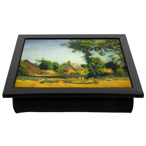 Landscape With A Farm By Camille Pissarro Lap Tray Cushioned Bean Bag Padded - Picture 2 of 4