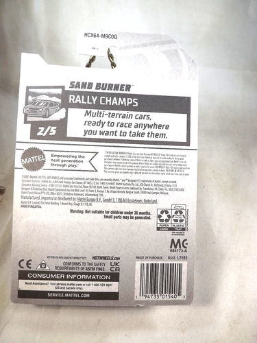 2022 Hot Wheels #195 Rally Champs 2/5 SAND BURNER Red w/Red Baja5 Spoke Wheels - Picture 5 of 5