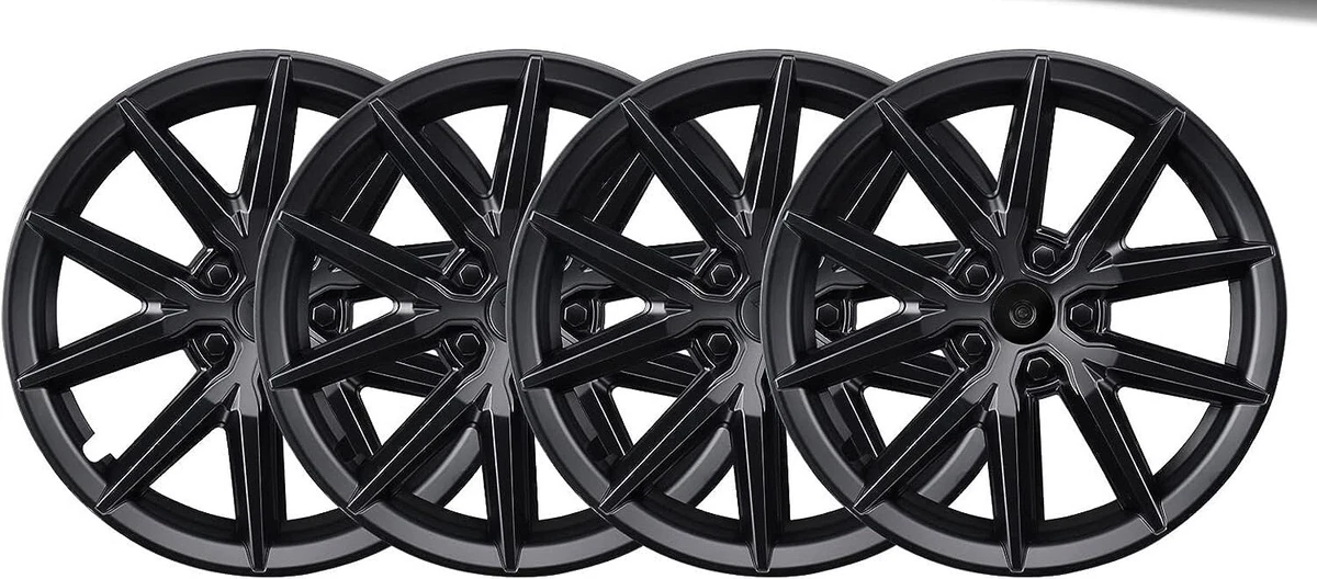 4 BASENOR 18 INCH BLADE HUBCAP FOR TESLA MODEL 3 WHEEL COVER FULL