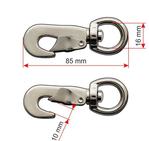 Scherenkarabiner Scherenkarabinerhaken Karabiner Karabinerhaken Hund Leine Katze - Bild 2 von 3