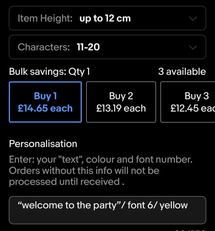 PERSONALISED DECAL VINYL STICKER TEXT ANY FONT ANY COLOUR CUSTOM STICKER DECAL - Image 3 of 4