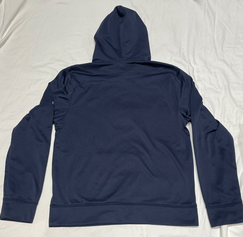 Majestic Chicago Bears Hoodie Men Small Blue Orange Thermabase Sweatshirt - Picture 2 of 9