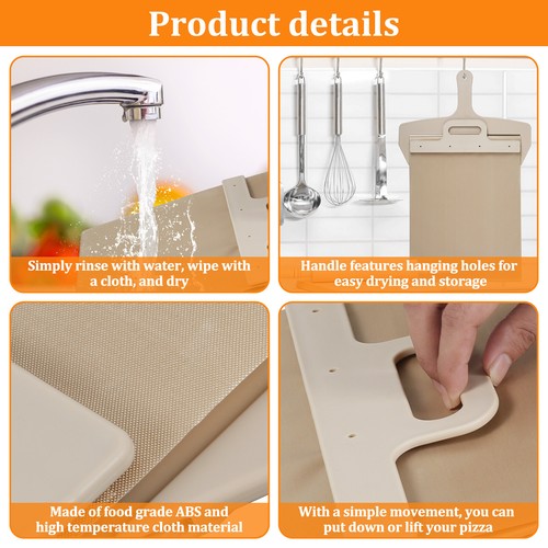 Sliding Pizza Peel Portable Sliding Pizza Shovel Reusable Pizza Slider leqqy+ - Picture 3 of 10