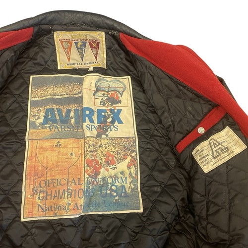 Giacca pelle lana Avirex vintage anni 90 rap hip hop - Foto 3 di 6