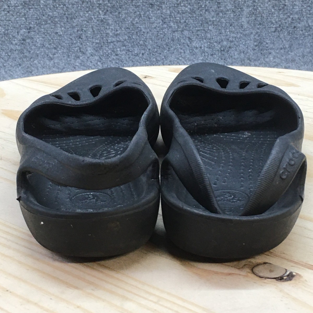 Crocs Shoes Womens 7 Malindi Slingback Black Rubber Slip On