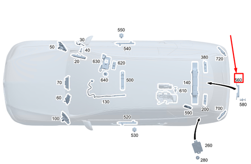 NUOVA ANTENNA INGRESSO KEYLESS CENTRALE POSTERIORE MERCEDES-BENZ C W206 A2239052300 ORIGINALE - Foto 1 di 4