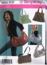 OOP Simplicity 4668 Accessories Purse Handbag Bags Sewing Pattern Misses