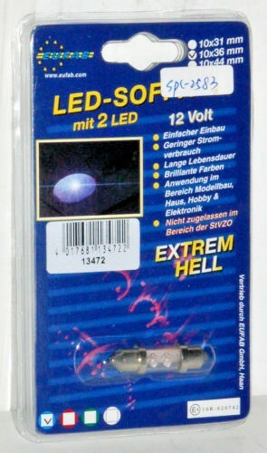 Lampadina Siluro a 2 Led blu per auto e moto - Bild 1 von 1