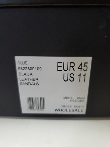 Kurt Geiger Men's Size 11 US Ollie Black Sandals Buckle - Picture 11 of 12