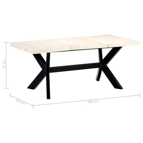 2400943 Tavolo magasin da Pranzo 180x90x75 cm in Legno Massello di Mango
