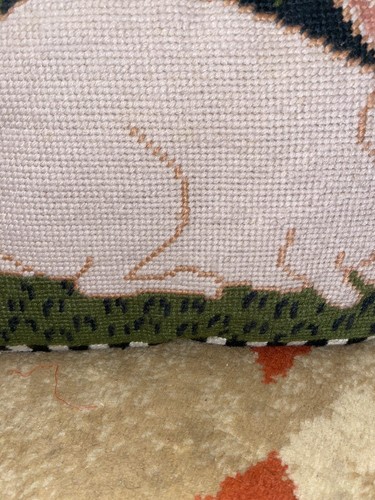 Rabbit Bunny Garden Tapestry Pillow CarrotDecorative Sofa Couch Throw 17" easter - Picture 5 of 6