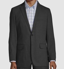  245 Lands' End Men's Gray Wool Blazer Sport Coat Suit Jacket Size 44R