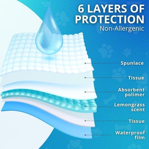 100 Large Puppy Training Trainer Train Pads Toilet Pee Wee Poo Dog Pet Cat Mats - Picture 3 of 11