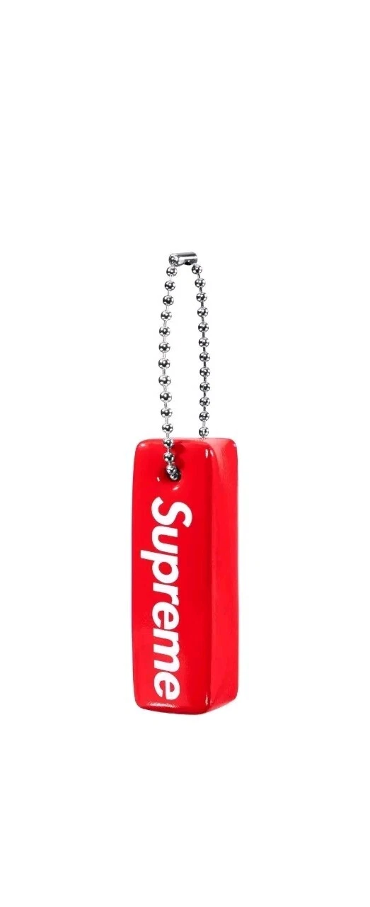 Porte clés flottant enduit de vinyle Supreme rouge FW23 New York FW23 tout neuf
