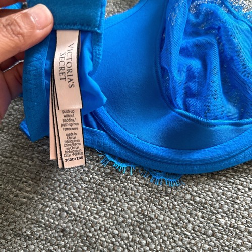 Victoria’s Secret Dream Angels Push-up Bra Without Padding 36DD Blue Pre-owned - Picture 5 of 12