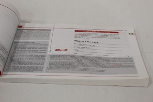 Benelli M4 Line Owners Manual & bag Paper In 6 Languages 2014 - Picture 3 of 6