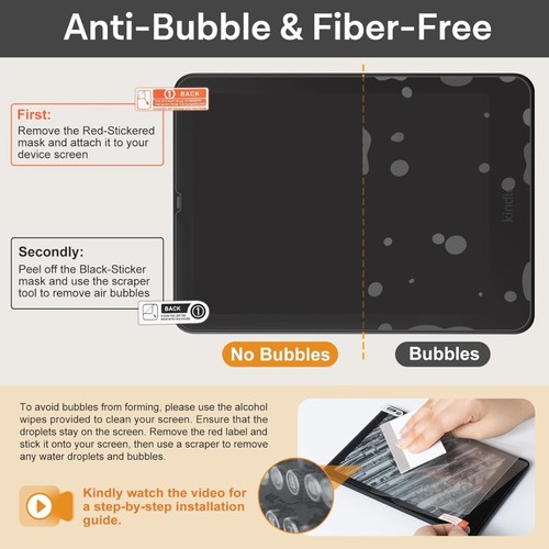 CoBak Lot de 3 protections d'écran mat antireflet pour Kindle 7" (PACK OUVERT) - Photo 5/7
