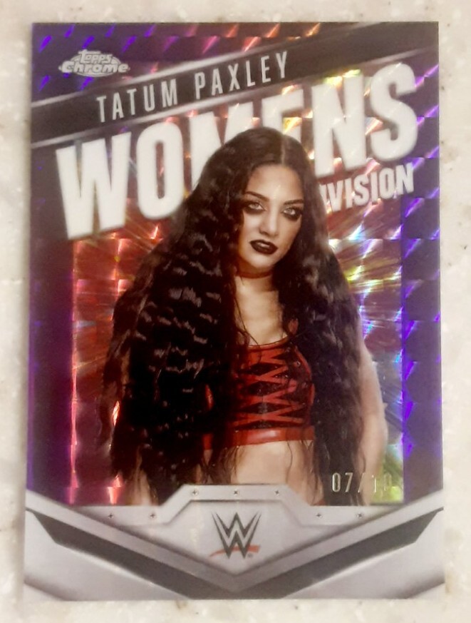 2025 Topps Chrome WWE Womens  Division Purple Geometric Tatum Paxley #07/10 READ