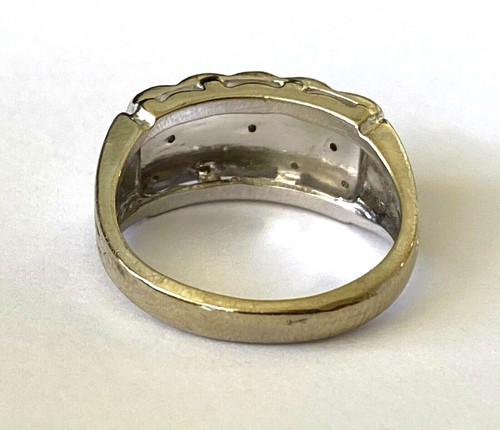 Vintage Classy 14K White Solid Gold 0.05cttw 13 Diamond Ladies Band Ring Size 6 - Picture 12 of 12