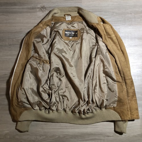 bonwit teller vintage jacket size 40 IT/M US brown leather bomber made in Italy - Picture 6 of 10