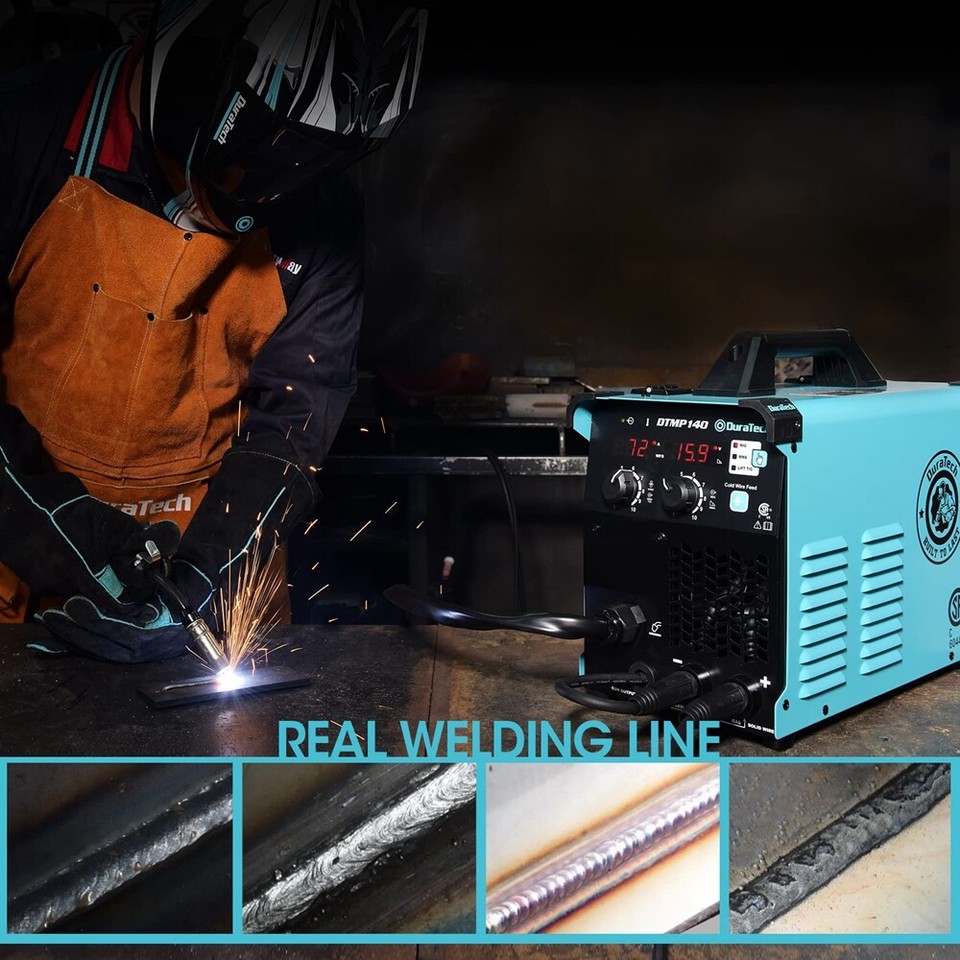 140Amp Mig Welder Flux Core Welding Machine MIG MMA TIG 3 In 1 Welder ...