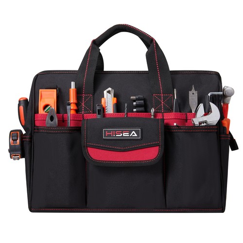 HISEA Heavy Duty Contractor Tool Bag Case 600D Oxford Cloth Storage Bag 35Pocket - Picture 32 of 47