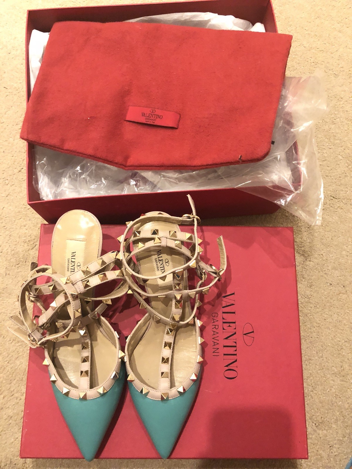 VALENTINO Taglia ROCKSTUD senza tempo Pompe Tacchi Turchese Taglia VALENTINO tempo Taglia ROCKSTUD senza tempo VALENTINO Pompe Tacchi Turchese Taglia aac7cc
