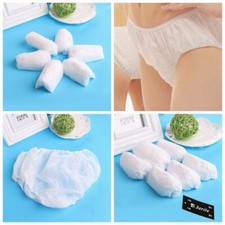 6-60pc Disposable Non Woven Paper Brief Panties Women Men Unisex Fad Underwear