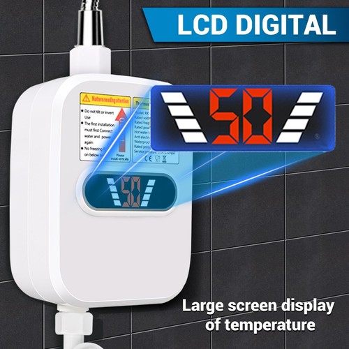 Instant Hot Water Heater Electric Tankless On Demand House Shower Sink Bathroom - Picture 4 of 15