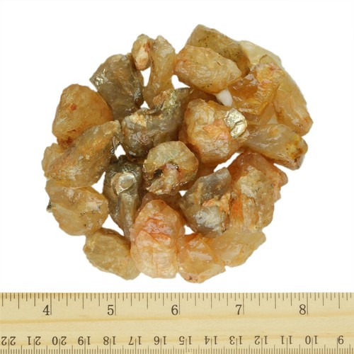 3 lb Golden Topaz Citrine Rough Stones - Small - Reiki Wicca Tumbling Rocks - Picture 5 of 9