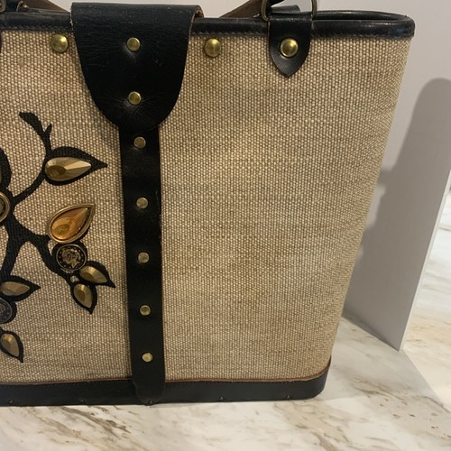 VINTAGE ENID COLLINS OF TEXAS CANVAS MONEY TREE  PURSE WITH OWL - Picture 10 of 17