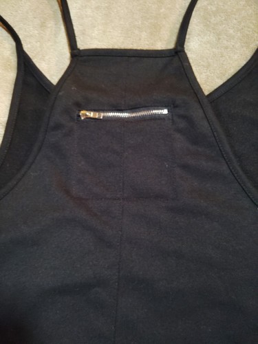 Damen Jumpsuit Locker Freizeit Strampler Ärmellos Spaghettiträger Baggy Taschen - Bild 2 von 4