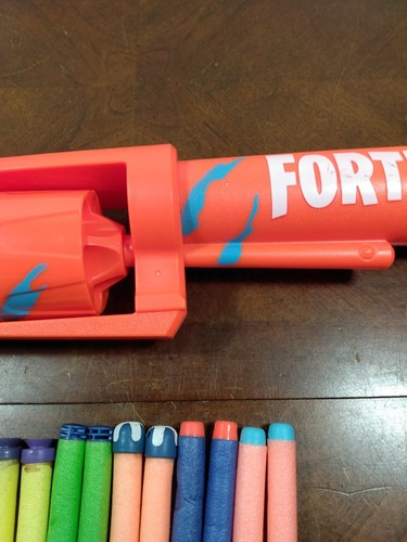 NERF FORTNITE 6-SH DART GUN ROTATING DRUM EPIC HAMMER PRIMING ACTION W/AMMO - Picture 5 of 12