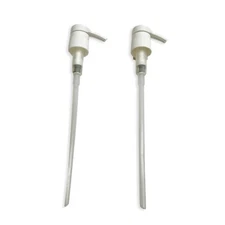 2 Shampoo Pumps for 1 Liter Bottles White w/ Lock Down Head  conditioner lotion 