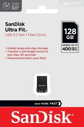 LOTE DE UNIDAD FLASH SANDISK ULTRA FIT MINI USB 3.0 3.1 256GB 128GB 64GB 32GB 16GB - Imagen 7 de 10