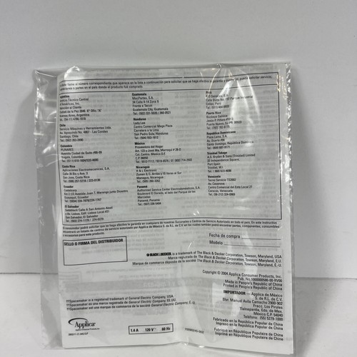 Black &Decker Spacemaker Can Opener EC75-EC85 Instruction Booklet - Picture 10 of 12