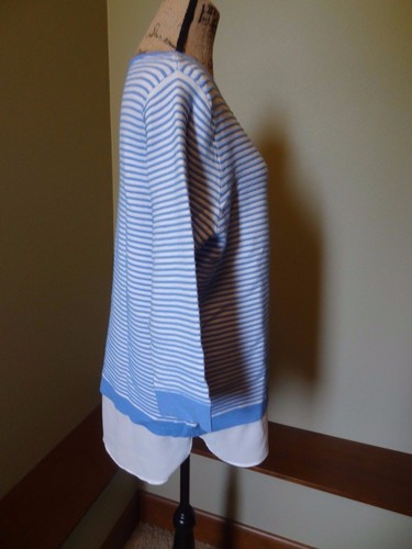 Neu Croft & Barrow Damen Pullover, weiß mit blauen Streifen, L Large - Bild 7 von 7