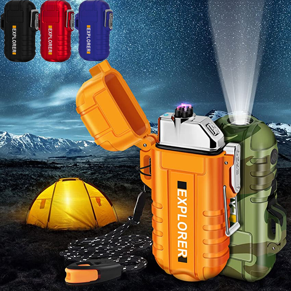 Dual Arc Plasma Flameless Windproof Pocket Lighter