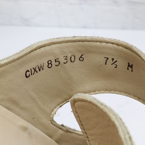 Stuart Weitzman Metallic Gold Slide Sandal Women's 7.5 Pearl Star Studded Flat - Picture 12 of 14