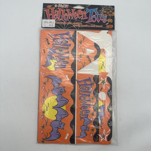 Lot of Vtg Halloween Sealed Cards Invitations Treat Boxes Bags & Garland NOS - Picture 17 of 20
