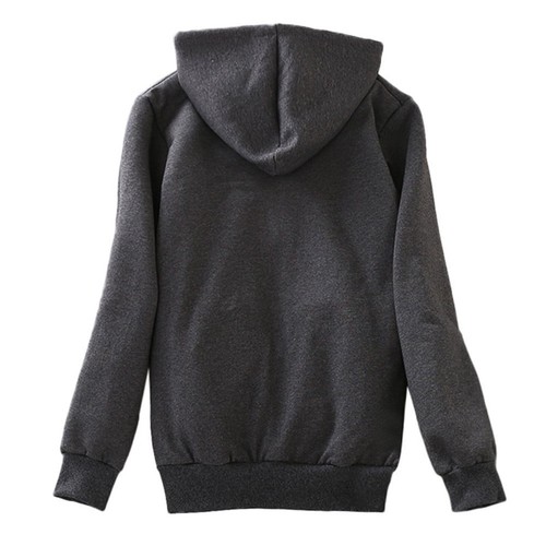 Women's Casual Winter Warm Lined Zip Up Hooded Sweatshirt Jacket Coat - Picture 21 of 33