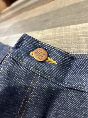 Big Ben By Wrangler 36x34 Raw Denim Men's DEADSTOCK Vintage Big Ben By Wrangler 36x34 Raw Denim Men's DEADSTOCK Vintage