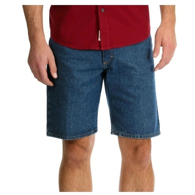 wrangler men's 5 pocket relaxed fit denim shorts