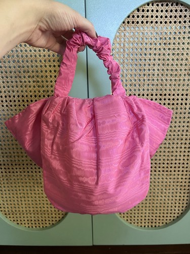 Loeffler Randall Silk Moire Hot Pink Evening Bow Bag Small Clutch Sierra Ruby - Picture 12 of 16