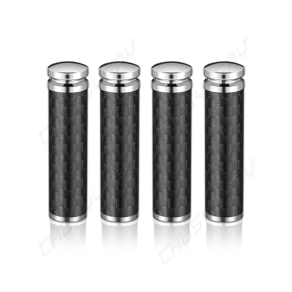 4 PIEZAS FIBRA CARBONO CERRADURA PUERTA PASADOR PERILLA MOLDURA REDONDA PARA MERCEDES-BENZ Foto 2 de 4