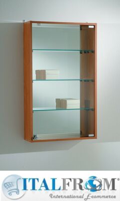 Vitrine Wand Glas Spiegel Shop H81x49x15 cm  Ladenmöbel Italfrom OF50/80